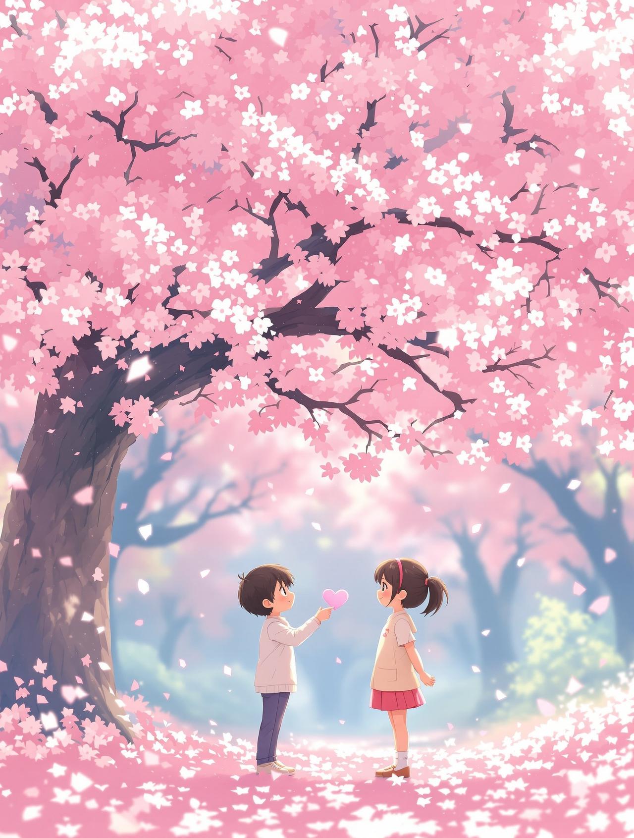 竖屏短剧版 - 樱花树下的约定 - 暗恋成真动漫短剧封面