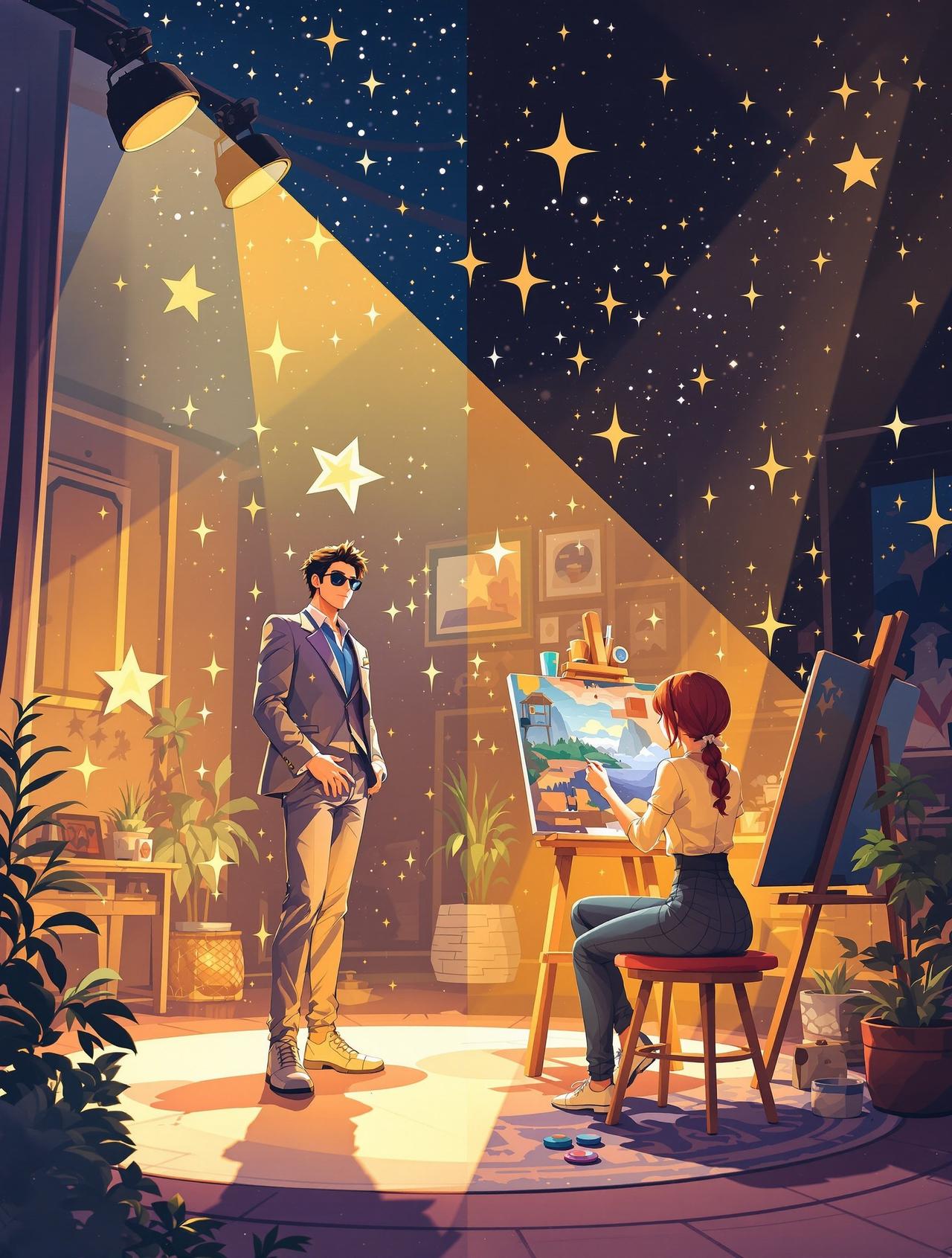 竖屏短剧版 - 双向奔赴的星光 - 双向奔赴动漫短剧封面